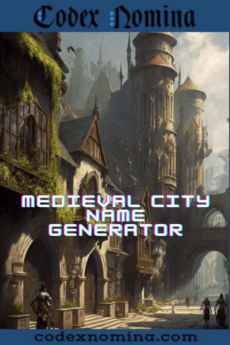 Medieval Name Generator & Backstories Fantasy Land Names, Fantasy Kingdom Names, City Name Generator, Medieval Names, Kingdom Names, Fantasy Kingdom, Fantasy Worlds, Name Suggestions, Name Generator