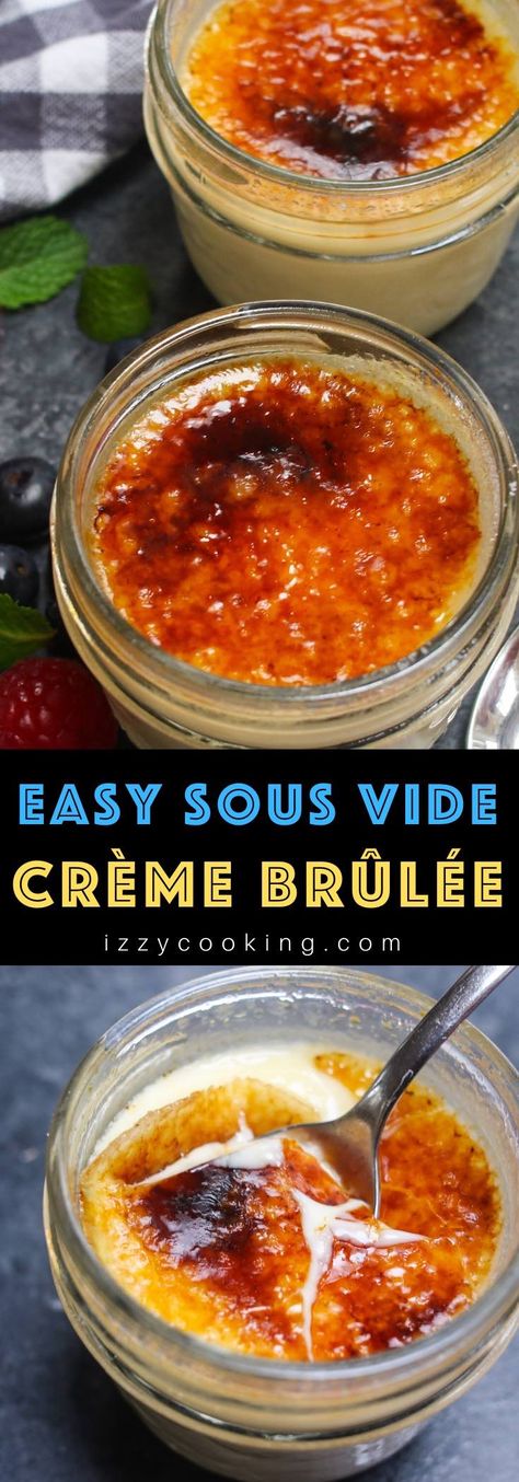 Creme Brulee Recept, Sous Vide Dessert, Creme Brulee Recipe Easy, Brulee Recipe, Creme Brulee Recipe, Sous Vide Recipes, Sous Vide Cooking, Fool Proof Recipes, Indulgent Desserts