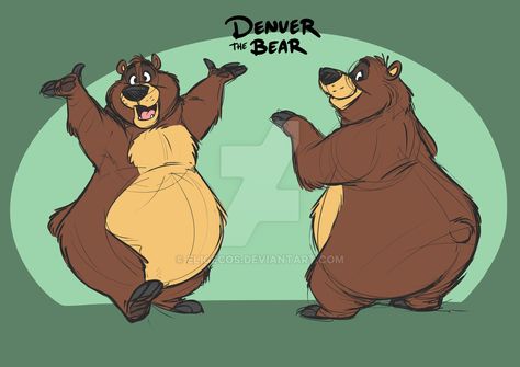 Denver the Bear by Eligecos.deviantart.com on @DeviantArt Bear Character Design, Characters References, Hare Pictures, Animal Illustration Kids, Bear Sketch, Rescue Rangers, Animal Images, Bear Character, Bear Drawing