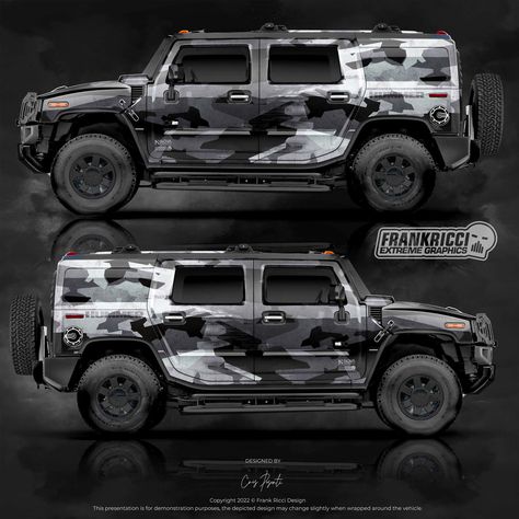 Frank Ricci Design - [Hummer H2] Urban Camo Hummer H2 Custom, City Alley, H2 Hummer, Dream Trucks, Brand Visibility, Custom Wraps, Hummer H2, Ram 1500, A Business