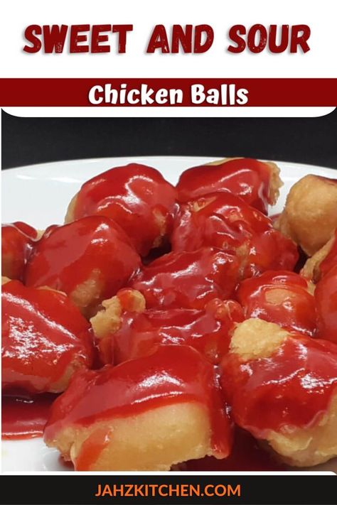 Sweet and Sour Chicken Balls Chinese Chicken Balls Recipe, Sweet And Sour Chicken Balls, Chinese Sweet And Sour Sauce, Chinese Chicken Balls, Easy Caramel Fudge Recipe, Chicken Deep Fried, Chicken Balls, Easy Caramel, Sweet And Sour Chicken