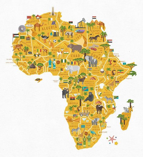 Countries And Their Capitals, Full World Map, Africa Facts, Africa Poster, Animals Activities, School Environment, Map Of Africa, Art Playroom, African Map