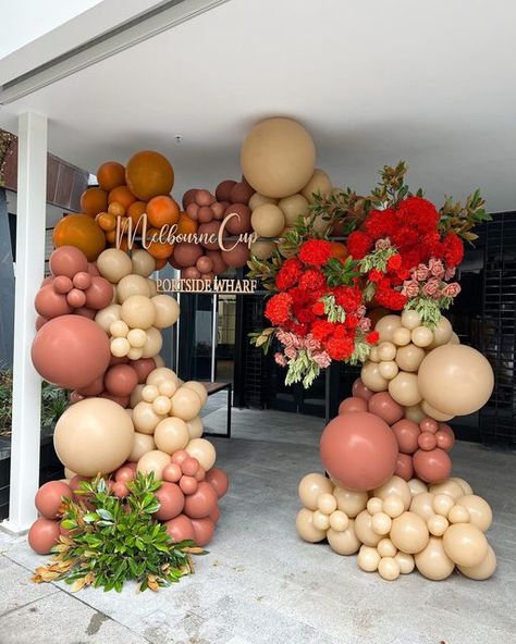 Floral Balloons, Balloon Installation, Melbourne Cup, Diy Backyard Landscaping, Baby Shower Balloons, Balloon Arch, Diy Backyard, Event Styling, Party Inspiration