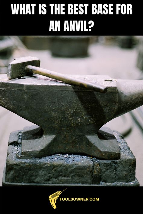 Throughout this article, you’ll learn:  What to look for when buying an anvil base The pros and cons of metal and wood bases How you can make your own at home  #toolsowner #blacksmith #blacksmithing #anvil Anvil Stand Ideas, Anvils For Sale, Anvil Stand, Blacksmith Anvil, Anvils, Industrial Machinery, Best Commercials, Tree Stump, Pros And Cons