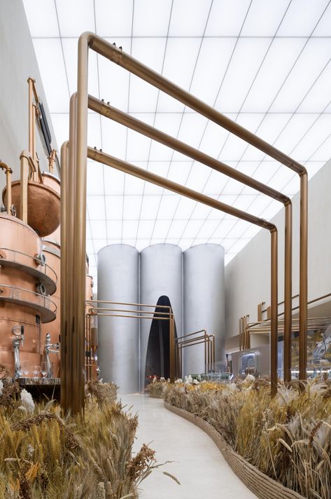 FRAME | Wuhan's Beer Museum has a lot to teach about immersive exhibition design Beer Museum, Beer Factory, Factory Interior, Brewery Design, Beer Storage, Old Factory, Architecture Magazines, New Museum, Factory Design