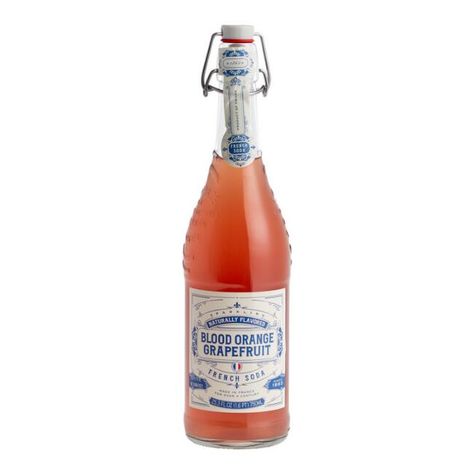 Sparkling Blood Orange Grapefruit French Soda - v1 French Soda, Aloe Drink, Italian Soda, Soda Brands, Natural Spring Water, Soda Water, Alcoholic Beverages, Cost Plus World Market, Exotic Fruit