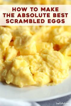 Follow these simple steps and recipe on how to make the absolute best scrambled eggs, which result in pillow-y, fluffy, creamy, flavorful eggs every time! Breakfast just got better! #scrambledeggs #scrambledeggsrecipe #thebestscrambledeggs Buttery Scrambled Eggs, Best Cheesy Scrambled Eggs, Best Eggs Breakfast, Fancy Scrambled Eggs, How To Make The Best Scrambled Eggs, Easy Eggs Breakfast, How To Make Fluffy Eggs, How To Make Scrambled Eggs, Baked Scrambled Eggs