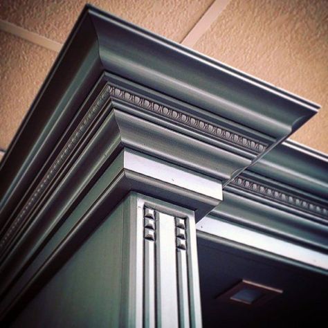 Custom Crown Molding, Hallway Crown Molding, Ornamental Molding Ideas, Gothic Crown Molding, Fancy Crown Molding, Ornate Crown Molding, Hallway Molding Ideas, Victorian Crown Molding, Black Crown Molding