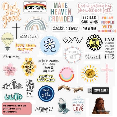 Cute Hydroflask Sticker Ideas, Retro Vintage Stickers, Christian Journal Stickers, Bible Stickers Aesthetic, Christian Stickers Aesthetic Printable, Aesthetic Christian Stickers, Christian Laptop Stickers, Stickers Aesthetic Christian, Christian Sticker Ideas