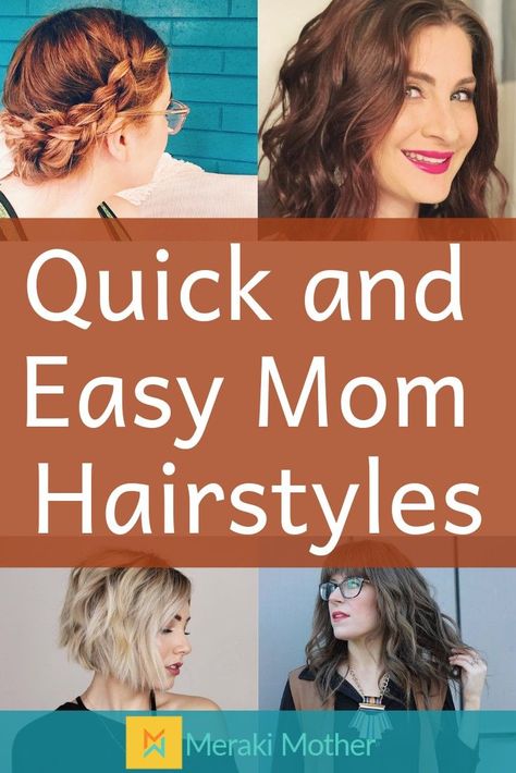 With all the things that occupy a busy mom's schedule, it's important that the least pressing components of a mom's life are easy to deal with. Such as hairstyle. Who has time to get that perfectly coiffed do nowadays? But there's always a quick and easy way to look great without much drama. Here are some quick and easy hairstyles for that super busy mom. Cute Mom Hairstyles, Easy Hairstyles For Work, Easy Mom Hairstyles, Medium Length Hair Women, Hairstyles For Work, Medium Fine Hair, Quick And Easy Hairstyles, Mom Hair, Easy Care Hairstyles