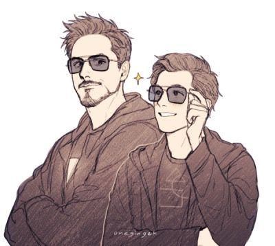 Artist: Onegingek. Tony Stark Fanart, Marvel Fanart, Image Spiderman, Iron Man Art, Meme Comics, Marvel Drawings, Marvel Fan Art, Tom Holland Spiderman, Mcu Marvel