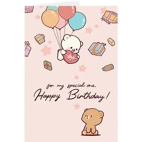 Milk Mocha birthday wallpaper Milk Mocha Birthday, Milk Mocha, Mocha Bear, Fun Birthday Card, Birthday Cartoon, Birthday Card Drawing, Milk & Mocha, Cute Bear Drawings, Cute Birthday Cards