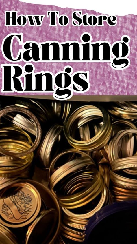 Discover the best ways to organize and long-term store your canning rings and lids, to keep them in good condition and ready for use. Ball Jar Storage Ideas, How To Store Mason Jar Lids, Organizing Canning Supplies, Storing Canning Lids And Rings, Organize Canning Supplies, Storing Mason Jar Lids And Rings, Canning Jar Ring Storage, Store Canning Rings, Mason Jar Lid Organization