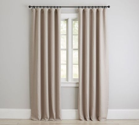 51 Best Interior Design Ideas We Heard from Designers Flax Linen Curtains, Belgian Linen Curtains, Masculine Home Office, Office Guest Bedroom, Linen Blackout Curtains, Dark Curtains, Linen Curtain, Guest Room Decor, Dining Room Home Office