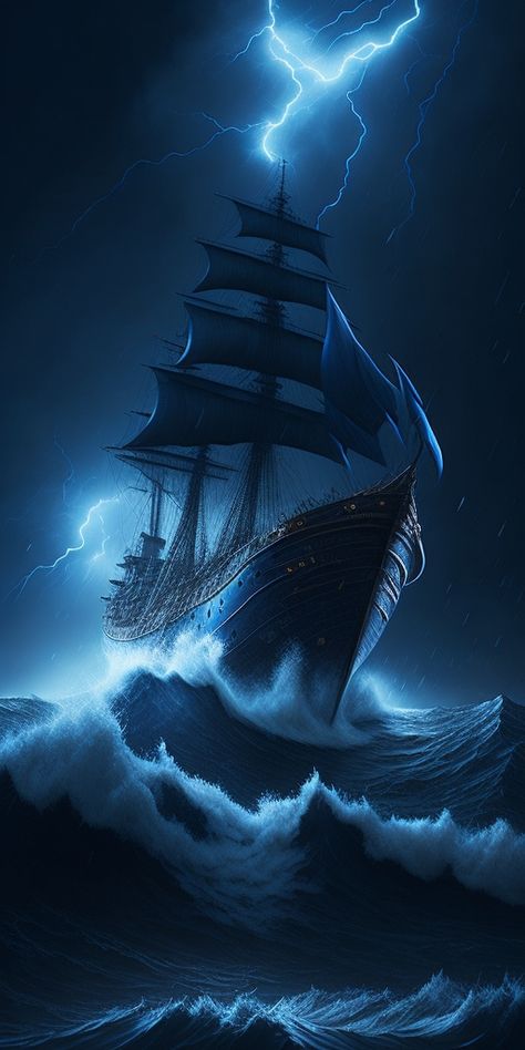 This stunning digital creation, meticulously crafted by artificial intelligence, captures the essence of maritime majesty. Ghost Ship Art, Pirate Ship Art, Old Ship, Navi A Vela, Cool Galaxy Wallpapers, Lighthouses Photography, Panther Art, Old Sailing Ships, Storm Photography