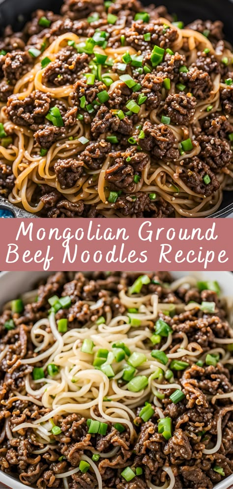 Mongolian Ground Beef Noodles Recipe | Cheff Recipes Ground Beef And Broccoli Noodles, Ground Turkey Egg Noodles Recipes, Meat And Noodle Recipes, Ground Turkey And Egg Noodles, Magnolia Ground Beef Noodles, Mongolian Ground Beef Noodles Recipe, Magnolia Beef Noodles, Ground Beef Udon Noodles, Fine Egg Noodle Recipes