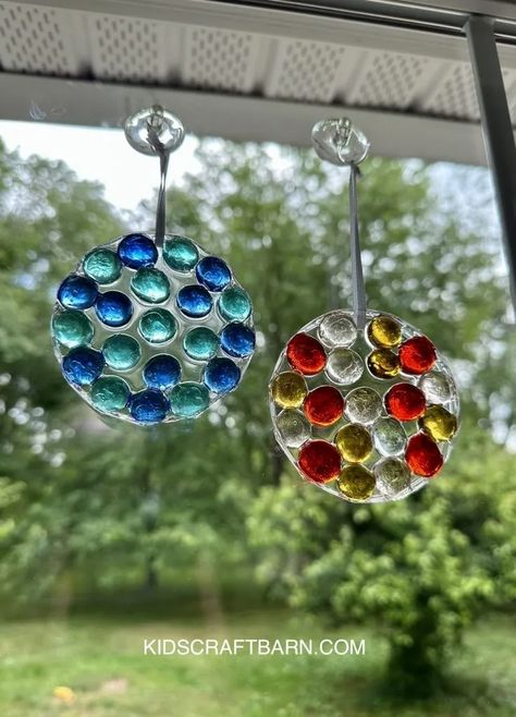 Glass Gem Suncatchers - Kids Craft Barn Bead Suncatchers, Ghost Paintings, Painted Dragonfly, Leaf Lantern, Fall Soaps, Kids Painting Crafts, Learn Watercolor Painting, Gem Crafts, Crafts For Seniors