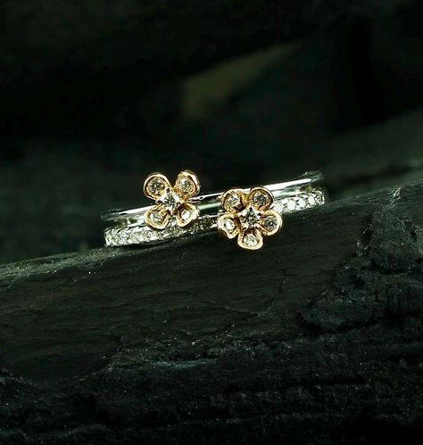 Premium 14k Gold Natural Diamonds Rings For Women, Elegant Flower Design Rings Wedding Gift Ring Dainty Dual Floral Gold Engagement Ring by SamdarJewels on Etsy Everyday Diamond Ring, Tiny Engagement Rings, Diamond Band Rings, Simple Diamond Ring, Flower Diamond Ring, Dainty Diamond Ring, 14k Gold Wedding Band, Gold Anniversary Rings, 14k Gold Engagement Ring