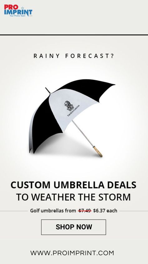 Custom golf umbrellas will show off your logo to everyone as it keeps your clients well shielded from rain and excess sun. These stylish and functional golf umbrellas make excellent handouts at outdoor events, golf courses, country clubs and more. ProImprint has a range of golf umbrellas in all possible colors and sizes. Shop now! #umbrellas #customumbrella #golfumbrella #logoprintedumbrella #stylishumbrellas #proimprint Custom Umbrella, Golf Umbrella, Country Clubs, Custom Golf, Outdoor Events, Golf Courses, Custom Print, Umbrella, Shop Now