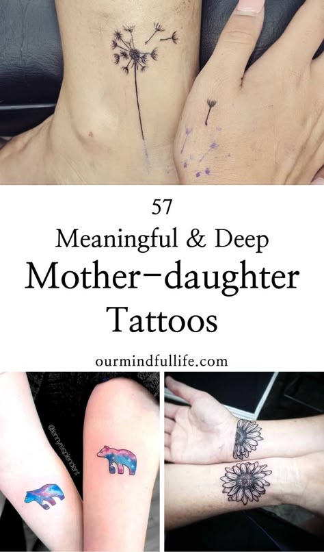 Small Tattoo Ideas Mom And Daughter, Tattoo For Moms With Daughters, Mom Daughter Small Tattoos, Step Mom Daughter Tattoos, Mom And Daughter Tatoos Ideas, Mother Daughter Unique Tattoos, 3 Daughters Tattoo, Small Tattoo Ideas For Mother And Daughter, Mom And Daughter Tattoos Simple