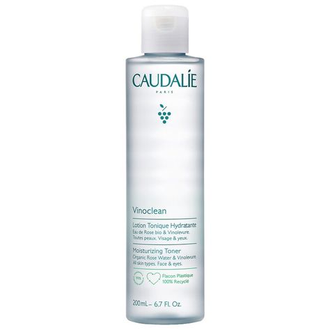 Vinoclean Moisturizing Toner with Rose Water - Caudalie | Sephora Caudalie Toner, Toner Rose Water, Fresh Rose Deep Hydration Facial Toner, Caudalie Vinoperfect Serum, Caudalie Vinosource, Dry Skincare, Freetime Activities, Best Toner, French Skincare