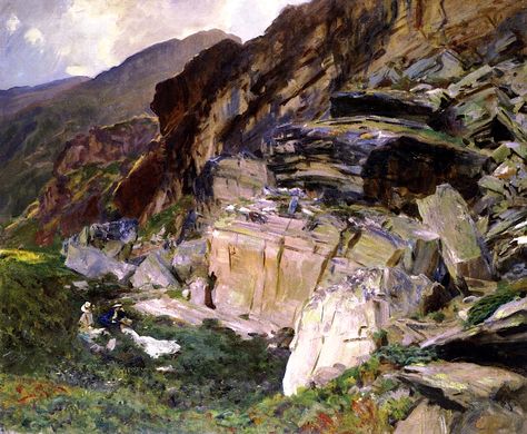 In the Simplon Valley John Singer Sargent - circa 1910 Sargent Landscape, John Singer Sargent Watercolors, John Sargent, Sargent Art, Harvard Art Museum, John Everett Millais, Art Landscapes, John Singer Sargent, American Painting