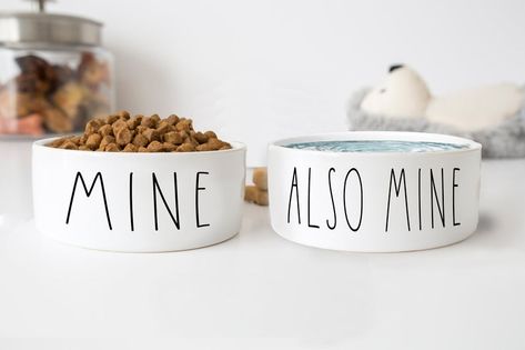 Pet Food Bowl, Personalized Dog Bowls, Tacos And Tequila, Food Bowls, Water Bowl, Dog Gift, Cat Bowls, Food Bowl, Pet Food