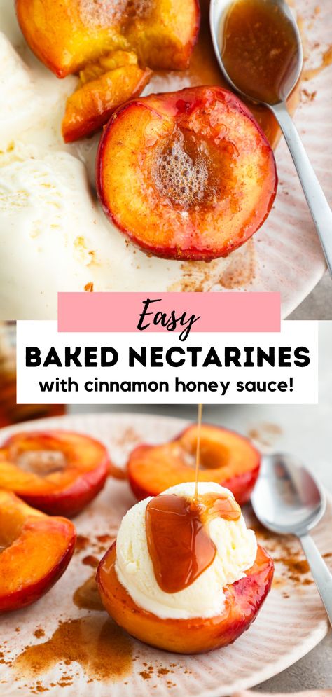 Over Ripe Nectarine Recipes, Fresh Nectarine Recipes, Recipes With Nectarines, Baked Nectarine Recipes, White Nectarine Recipes, Nectarine Desserts, Nectarines Recipes, Nectarine Recipes Healthy, Baked Nectarines