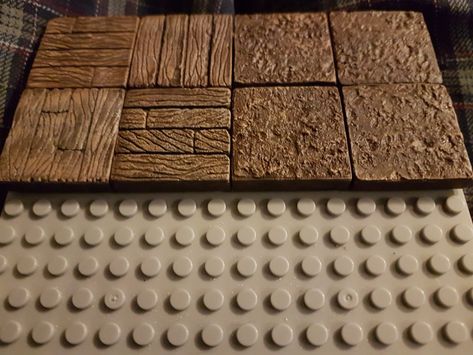 Wood and dirt tiles Dnd Tiles Diy, Dnd Props, Dnd Table, Dnd Diy, Dnd Terrain, Dnd Crafts, Dnd Minis, D&d Minis, Dungeon Master's Guide