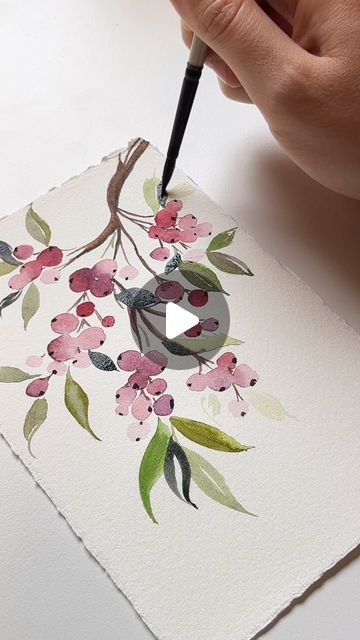 Luisa on Instagram: "Painting watercolor berries is so far my favorite and most relaxing thing to do 😊  I always try to find different ways to capture this subject, using all types of techniques and supplies at my disposal.   Very happy with how this one turned out ✨  What’s your favorite subject to paint recently? . . . #watercolorberries #watercolorbotanicals #watercolorpainting #watercolorforbeginners #relaxingwatercolor #relaxingpainting #howtopaint" Relaxing Things To Do, Watercolor Beginner, Instagram Painting, Favorite Subject, Painting Flowers, Painting Watercolor, Very Happy, Floral Painting, Flower Painting