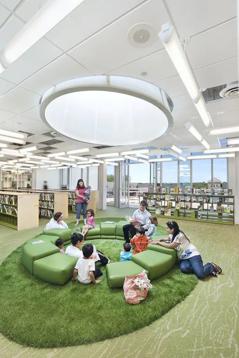 Public Library Design, Bookstore Design, School Library Design, Kindergarten Interior, Future Library, Daycare Design, Library Inspiration, Kindergarten Design, Dream Library