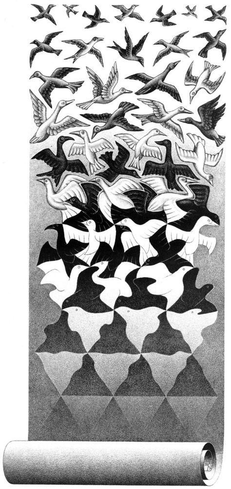 Maurits Cornelis Escher. Exemption Mc Escher Art, Escher Art, Sand Drawing, M C Escher, Art Movements, Quilt Modernen, Mc Escher, Tech Art, Math Art