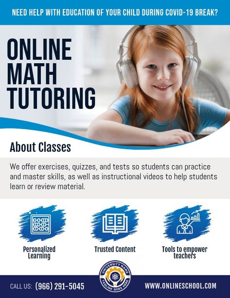 Copy of Blue Online Tutoring Flyer | PosterMyWall Online Tutoring Flyer, Tuition Poster, Tutoring Flyer, Tutoring Ideas, Online Exam, Home Tutors, Student Christmas Gifts, Cover Templates, Flyer Design Inspiration