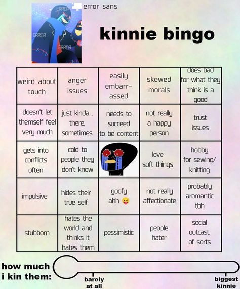 Sans Au Headcanons, Ink Sans Kinnie Bingo, Deltarune Kinnie Bingo, Undertale Kinnie Bingo, Sans Kinnie Bingo, Random Bingo, Kin Bingo, Fun Templates, Kinnie Bingo