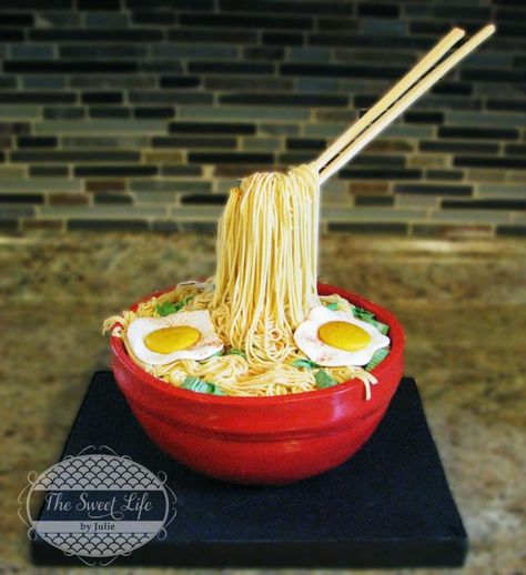 Ramen Noodle Cake, Ramen Cake, Noodle Cake, Hamburger Cake, Anti Gravity Cake, Sculpted Cake, Asian Cake, Gravity Defying Cake, Realistic Cakes