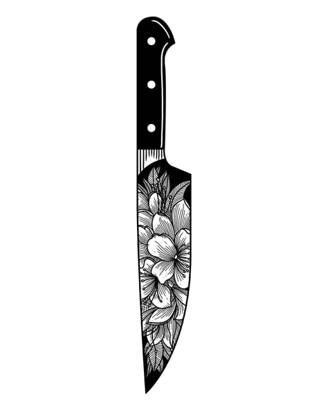 Cooking Knife Tattoo, Chef Knife Tattoo Ideas, Chef Knife Drawing, Chef Knife Tattoo Design, Butcher Knife Tattoo, Knife Outline, Cooking Tattoos, Chef Knife Tattoo, Computer Tattoo