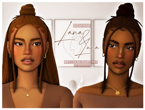 GegeSims | creating custom content for The Sims 4 | Patreon Sims 4 Ice Spice Hair, Black Simmer, Ts4 Mods, Sims 4 Black Hair, Sims 4 Cas Mods, The Sims 4 Skin, Pelo Sims, Sims 4 Mm Cc, Sims 4 Game Mods