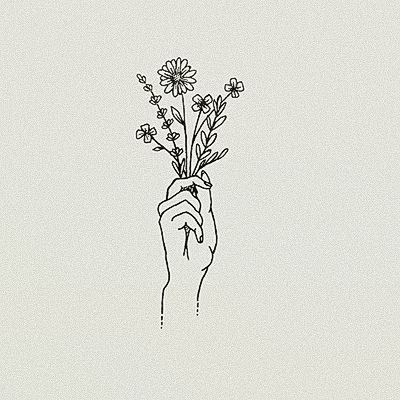 Hand Holding Flower Drawing, Hand Holding Flower Tattoo, Holding Flower Tattoo, Flower Drawing Simple, Hand Holding Flower, Hands Holding Flowers, Bff Tattoos, Drawing Simple, Hand Holding