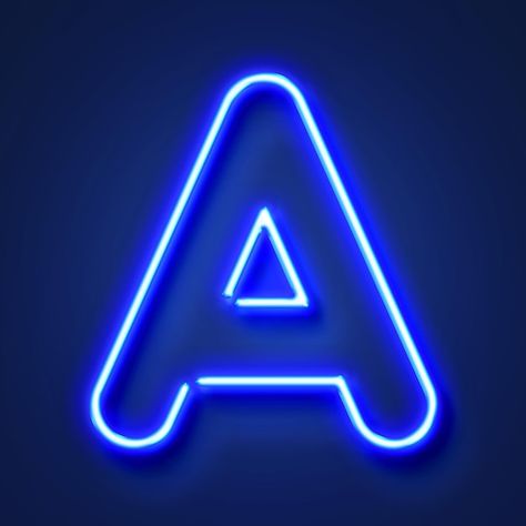 Ambition Quotes, Just Friends Quotes, Photo Letters, Mobile Photo Editing, Blue Neon, Blue Logo, Infiniti Logo, Letter A, Neon Blue