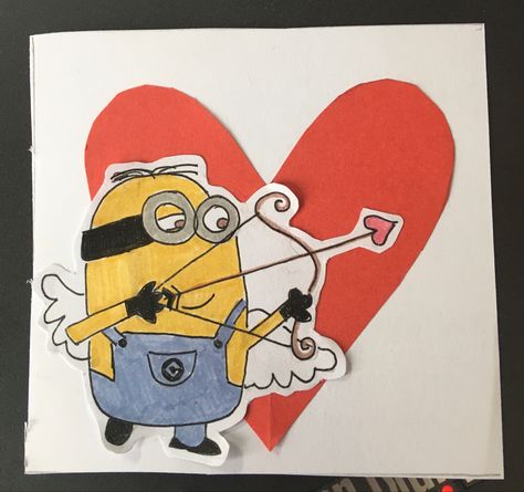 Minions Valentines, Minion Valentine, Valentine Drawing, Manualidades Diy, Gift Wrapping Techniques, Creative Gifts For Boyfriend, Gift Inspo, Card Drawing, Book Art Diy