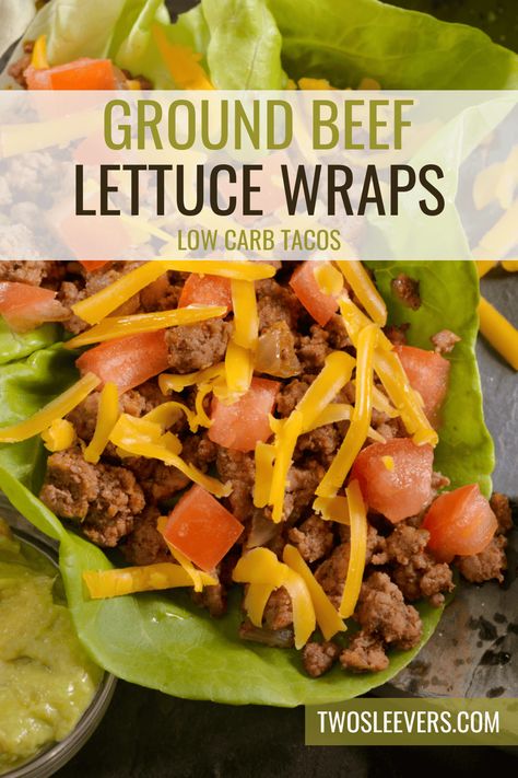 Ground Beef Lettuce Wraps, Mexican Ground Beef, Turkey Taco Lettuce Wraps, Taco Lettuce Wraps, The Best Tacos, Beef Lettuce Wraps, Roasted Cauliflower Recipes, Low Carb Tacos, Healthy Wraps