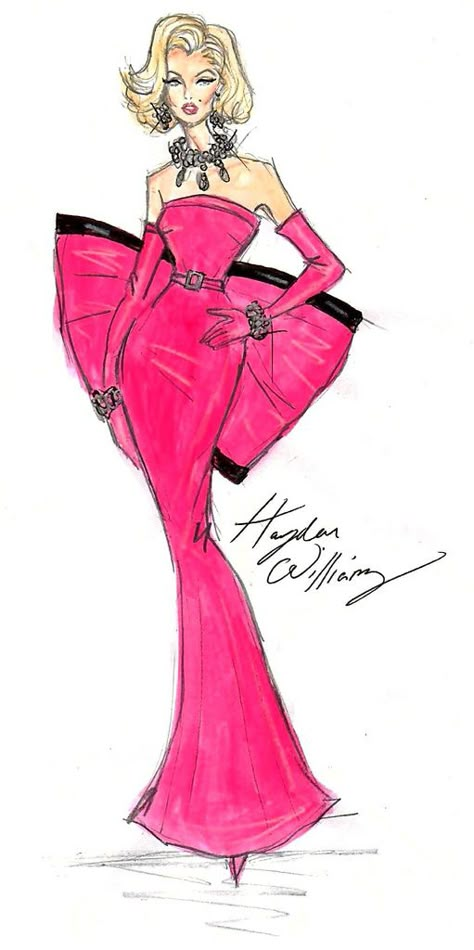 Happy Birthday Marilyn!!! By Hayden Williams Vintage Fashion Sketches, Hayden Williams, Norma Jean, Fashion Illustration Sketches, Dress Drawing, Norma Jeane, Fashion Art Illustration, Fashion Design Sketches, Moda Vintage