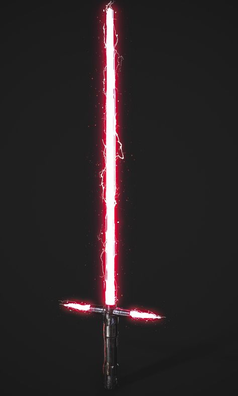 Star Wars Swords Lightsaber, Dark Saber Star Wars, Kylo Ren Lightsaber Tattoo, Kylo Ren Saber, Lightsaber Art, Lightsaber Drawing, Lightsaber Tattoo, Kylo Ren Lightsaber, Star Wars Sith Lords