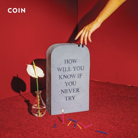 coin album how will you know if you never try Coin Band, Cool Album Covers, Talk Too Much, Music Album Covers, Picture Collage Wall, Music Album Cover, Indie Pop, Album Cover Art, Music Wall