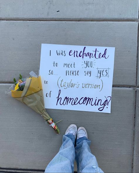 Hoco Asks Proposals Taylor Swift, Backwards Dance Proposal, Prom Asking Ideas Taylor Swift, Cute Ways To Ask Your Bestie To Hoco, Cute Prom Proposals Taylor Swift, Taylor Swift Hoco Proposal Folklore, Outer Banks Promposal, Lumineers Promposal, Lyric Promposal