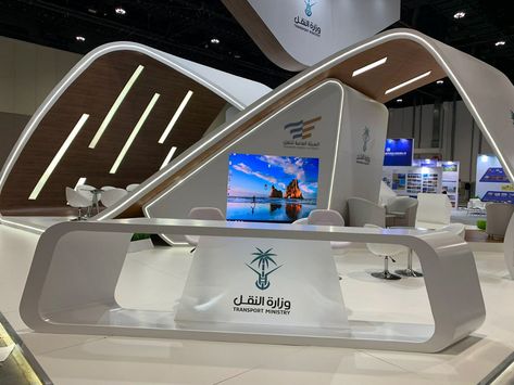 Saudi Arabia Transport Ministry exhibition stands on Behance Futuristic Exhibition Design, Saudi Design, Booth Designs, Exhibition Company, Exhibition Stall Design, Fair Booth, Stall Design, Exhibition Stall, Design Exhibition