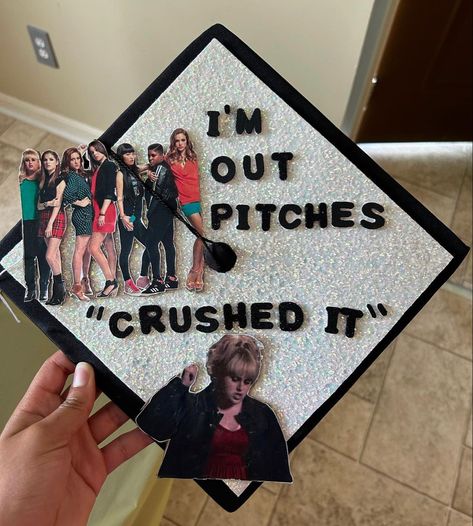 Graduation Caps Hsm, Elvis Graduation Cap, Pitch Perfect Graduation Cap, Graduation Cap Designs Twilight, Twilight Grad Cap, Graduation Cap Designs Movies, Music Grad Cap Ideas, High School Musical Graduation Cap, Movie Graduation Cap