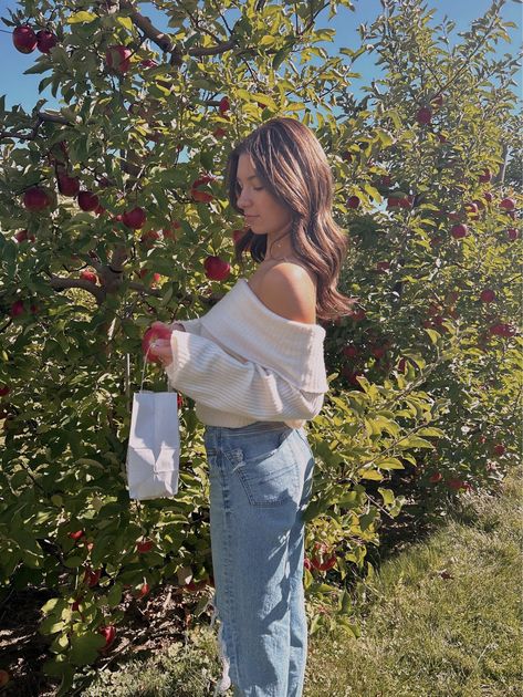 Rib-knit Off-the-shoulder Sweater curated on LTK Fall Apple Orchard, Apple Orchard Outfit, Orchard Outfit, Fall Apples, Grad Pics, Apple Orchard, Fit Inspo, Shoulder Sweater, Fitness Inspo