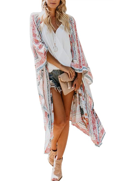 Long Floral Kimono, Chiffon Kimono Cardigan, Floral Kimono Cardigan, Sheer Chiffon Blouse, Sheer Swimsuit, Sheer Tops, Chiffon Cardigan, Chiffon Tops Blouses, Chiffon Kimono