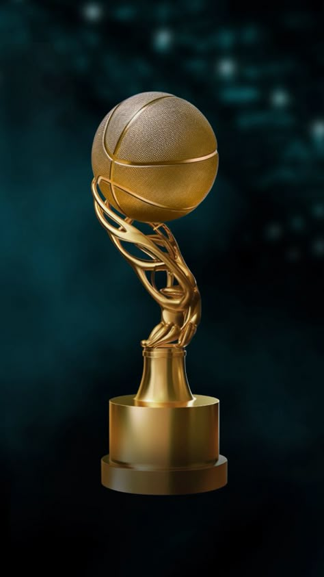 Gold Trophy Aesthetic, Sports Trophy Design, Basketball Trophy, Basketball Awards, Basketball Trophies, Lucky Tattoo, Trophy Display, Sports Trophies, Football Cups